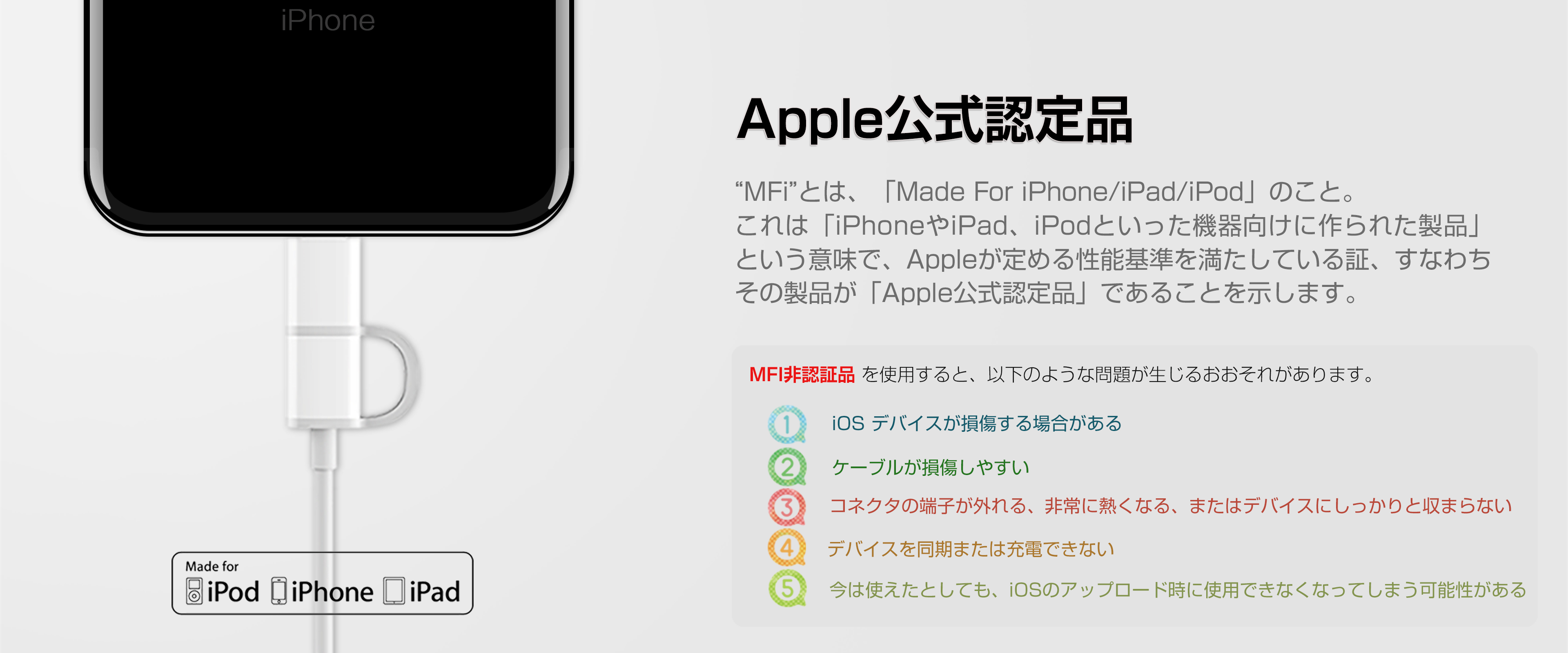 ZMI 2 in 1 MFi認証済 Lightning & microUSBケーブル AL801 | TJC株式